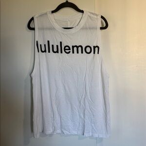 Lululemon White Sleeveless Tank Top